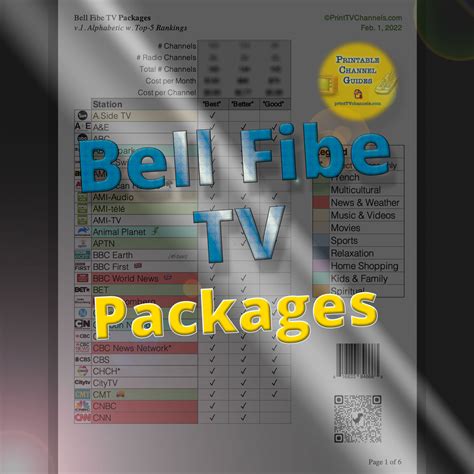 bell fibe tv channel packages